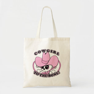 Cowgirl Skull Tote Bag