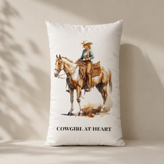Cowgirl Stable Room Western Accent Lumbar Cushion