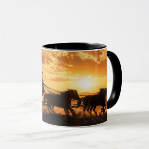 Cowgirl Stagecoach Country Western  Mug