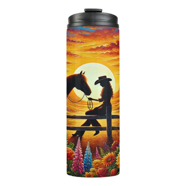 Cowgirl Summer – Sunset, Sass & Southern Charm Thermal Tumbler (Front)