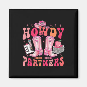 Cowgirl Teacher Howdy Partners Boots Ck To School Magnet