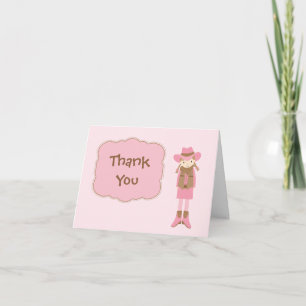 Cowgirl Thank You Card
