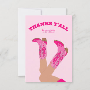 Cowgirl Thank you Card Custom Personalised