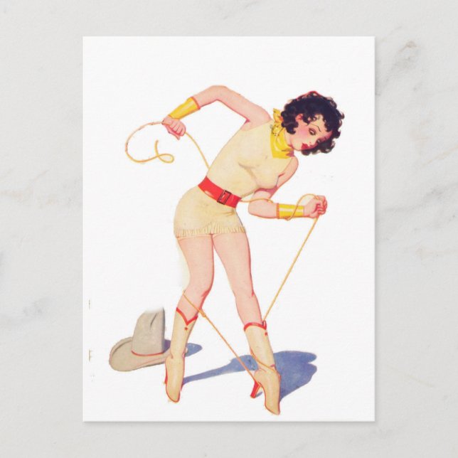 Cowgirl Tie Shoe Postcard (Front)
