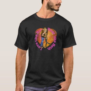 Cowgirl Valentine Cowboy Dreams Romantic Rip Horse T-Shirt