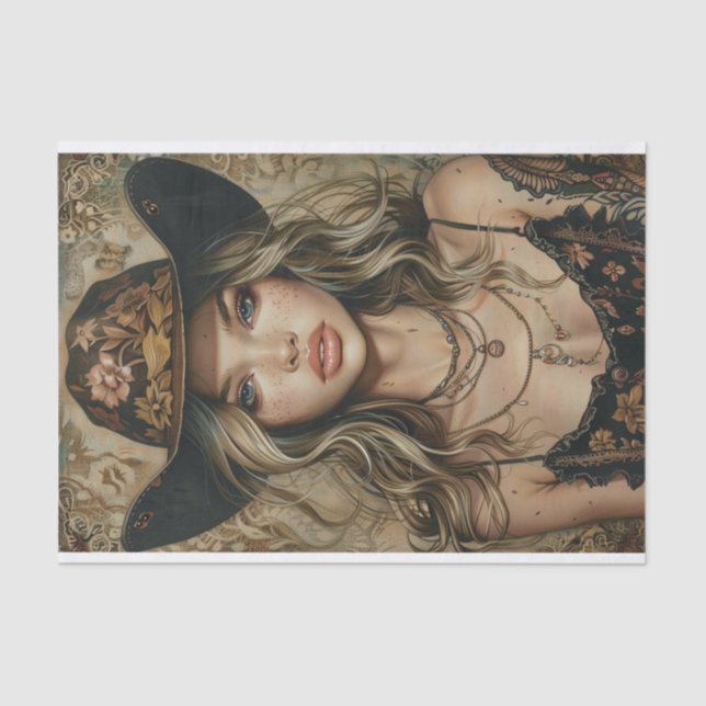 Cowgirl Vibes17 Tissue Paper (Front)