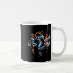 Cowgirl Western Afro Black Women African Black His Coffee Mug