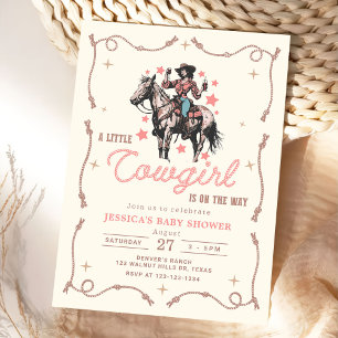 Cowgirl Western Baby Shower Invitation