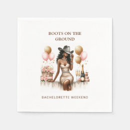 Cowgirl Western Bridal Shower Napkins