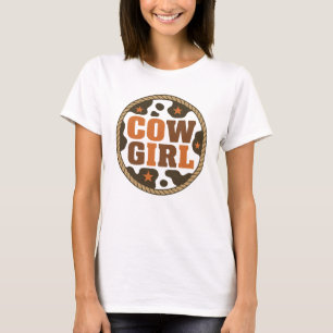 Cowgirl Western Cowhide Rope T-Shirt