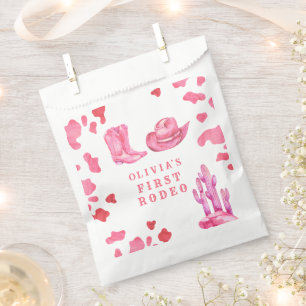 Cowgirl Western First Rodeo Birthday Party  Favour Bag