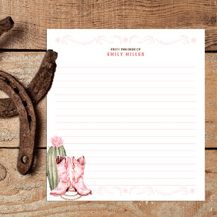 Cowgirl Western Notepad