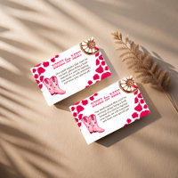 Cowgirl western rodeo baby shower book request