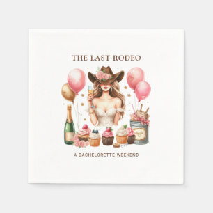 Cowgirl Western Rodeo Bachelorette Bridal Shower Napkin