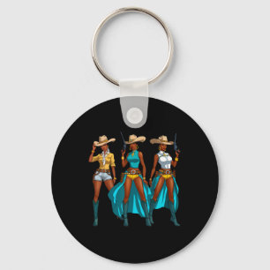 Cowgirl Western Rodeo Black Girls Juneteenth Melan Key Ring