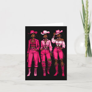 Cowgirl Western Rodeo Melanin Juneteenth Black His Card
