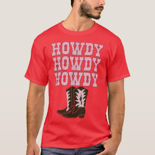 Cowgirl White Howdy Vintage Rodeo Western Country T-Shirt