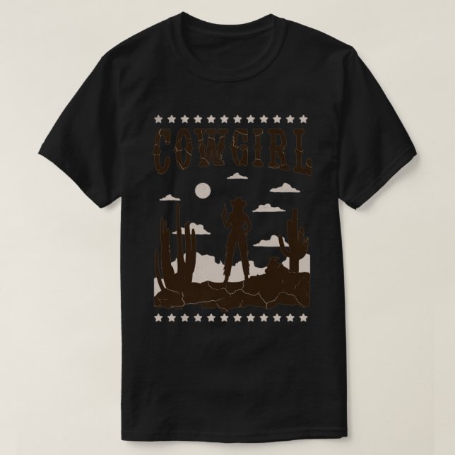 Cowgirl Wild West Country Bohemian Western Boho Hi T-Shirt (Design Front)