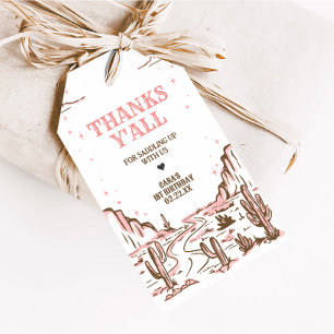 Cowgirl Wild West Rodeo Birthday Party Favor Tags