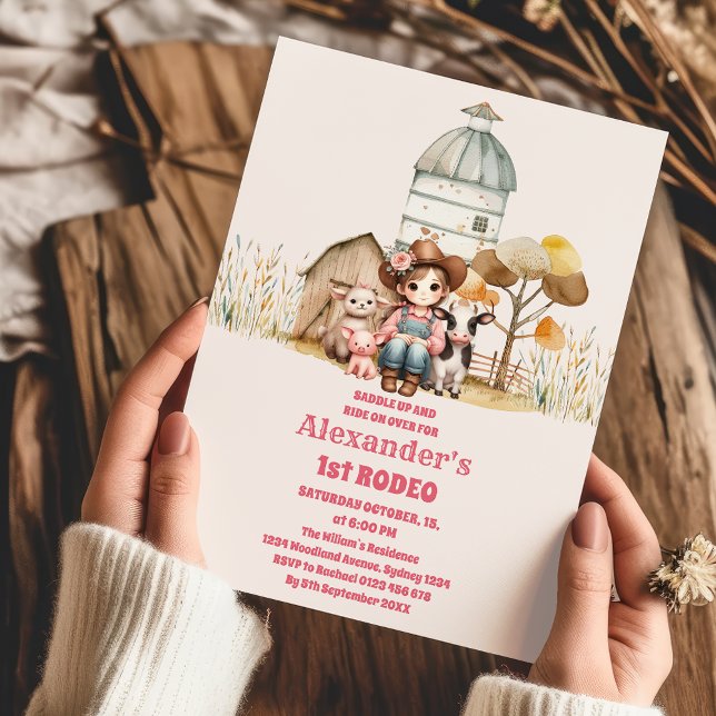 Cowgirl Wild West Rodeo Ranch Birthday Party Invitation (Creator Uploaded)