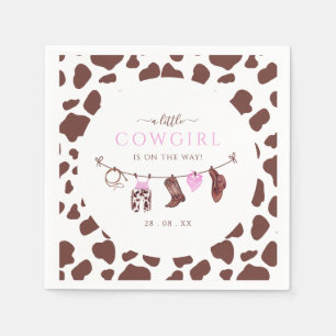 Cowgirl Wild West Rodeo Western girl Baby Shower Napkin