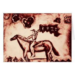 Cowgirl with Flower Flag