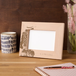 Cowgirl with Hat Etched Frames
