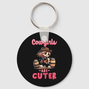Cowgirls Are Cuter I Equestrian Pony And Horse Fan Key Ring