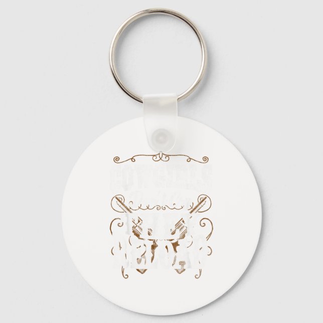 Cowgirls Don't Cry They Reload  Key Ring (Front)