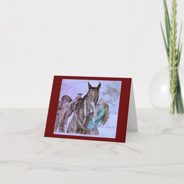 Cowgirl's Dream Greeting Card (Front)