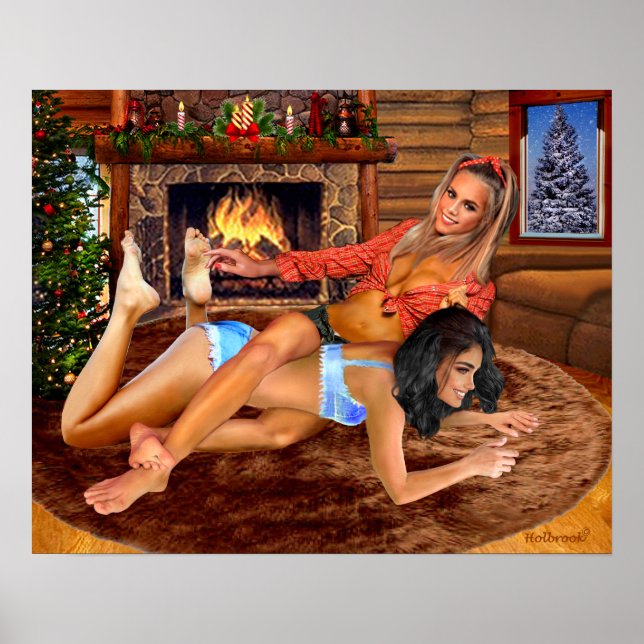 COWGIRLS LOG CABIN PLAY WRESTLING POSTER (Front)