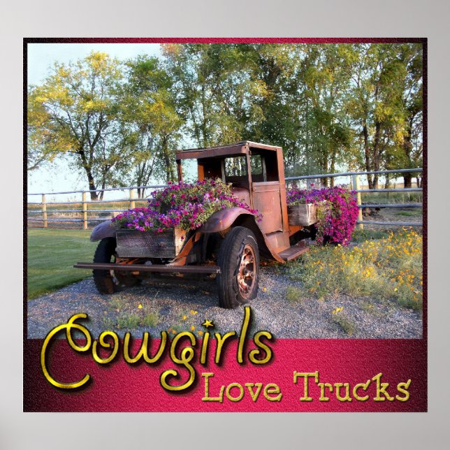 Cowgirls Love Trucks Poster (Front)