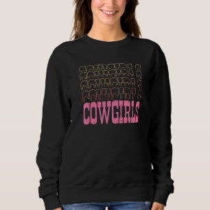 Cowgirls Pink Western Cowgirls Rodeo Premium Sweatshirt