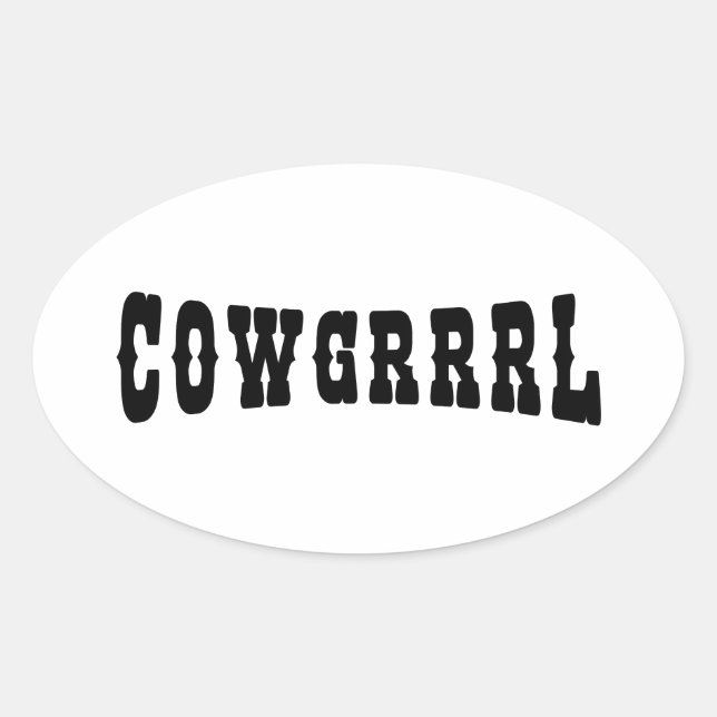 COWGRRRL OVAL STICKER (Front)