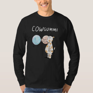 Cowgummi Cow I Chewing Gum Word Game Fun Animal Mo T-Shirt