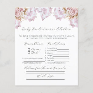 Cowhide Baby Shower Advice for new parents game