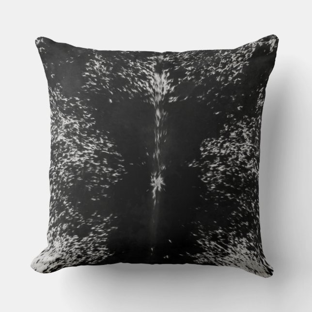 Cowhide Black and White Pattern Print  Cushion (Front)