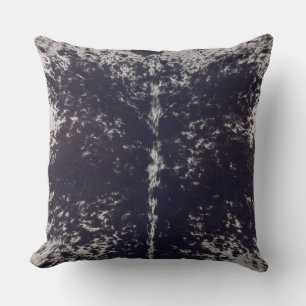 Cowhide Black and White Pattern Print Cushion