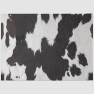 Cowhide Black and White  Tissue Paper