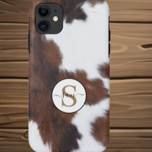 Cowhide Brown White Monogram    Case-Mate iPhone C 11 Case