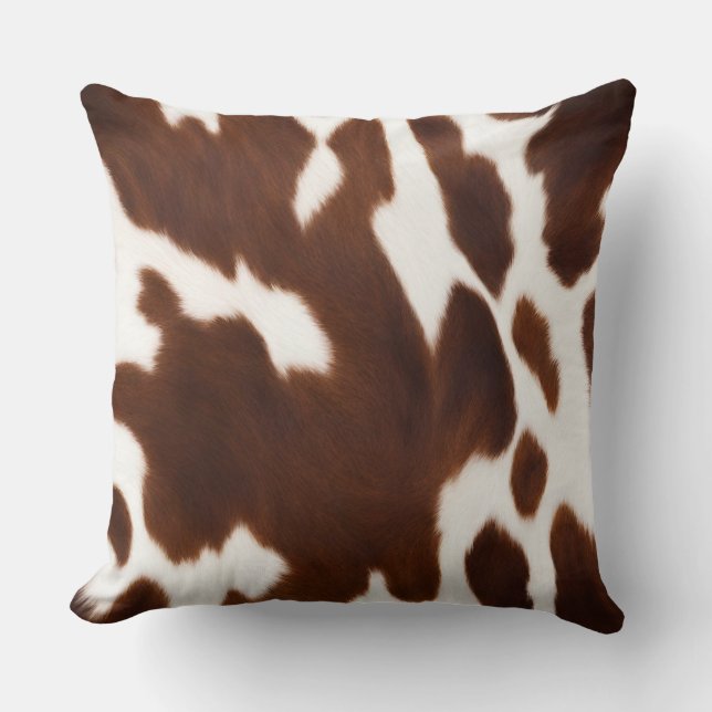 Cowhide Farmhouse Decor Cushion (Front)