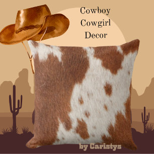 Cowhide Faux Cushion