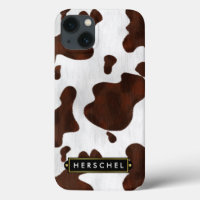 Cowhide Faux Western Leather Spotted Personalised