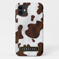 Cowhide Faux Western Leather Spotted Personalised