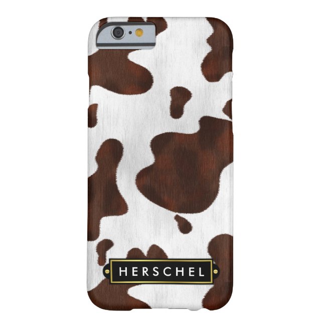 Cowhide Faux Western Leather Spotted Personalised Case-Mate iPhone Case (Back)