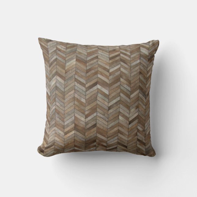 Cowhide Herringbone Pattern Print  Cushion (Front)