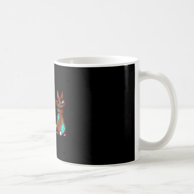 Cowhide leopard turquoise howdy easter western coffee mug (Right)