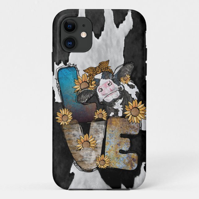 Cowhide Love Cows Case-Mate iPhone Case (Back)