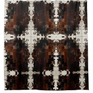 Cowhide patchwork Print Shower Curtain