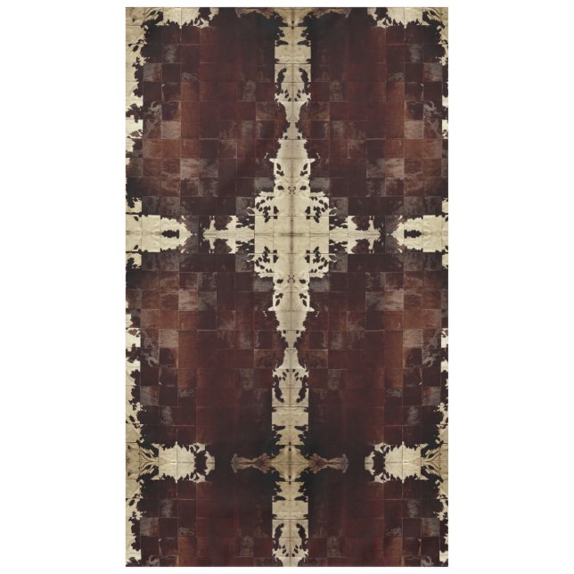 Cowhide Patchwork Print Tablecloth (Front)